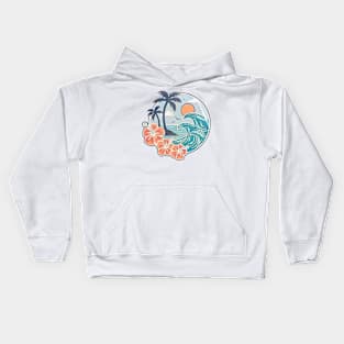 Big wave paradise Kids Hoodie